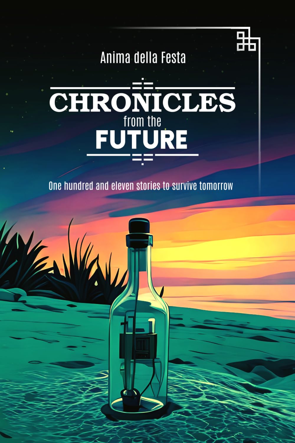 CHRONICLES FROM THE FUTURE book cover used as a real manuscript example behind InkVault
